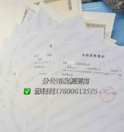 北京分公司变更成一家独立的有限公司有哪些要求？